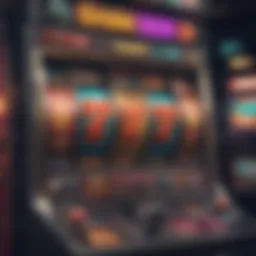 Colorful online slot machine display showcasing vibrant symbols