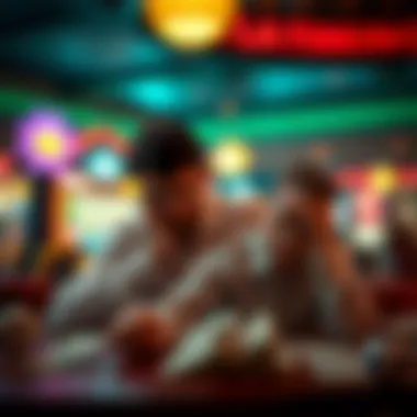 Symbolic depiction of financial stress from gambling