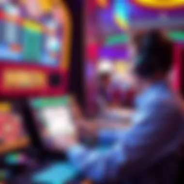 An illustration representing cutting-edge technology used in online gambling.
