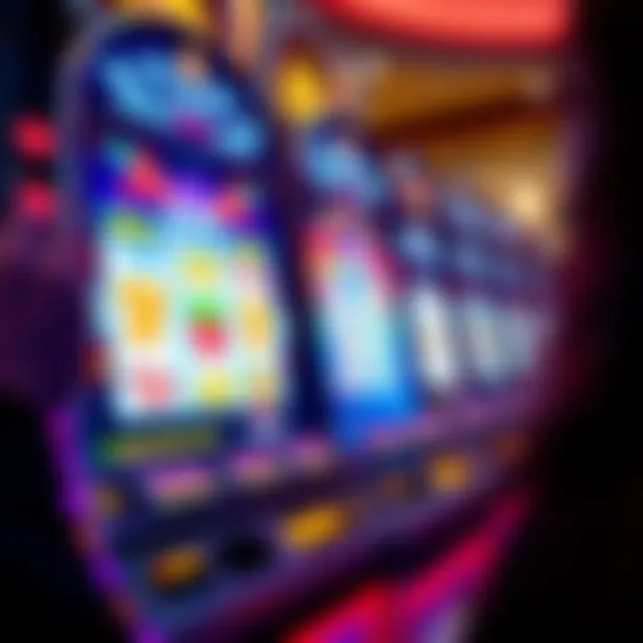 Vibrant Slot Machine Graphics Exciting slot machine interface with vibrant graphics