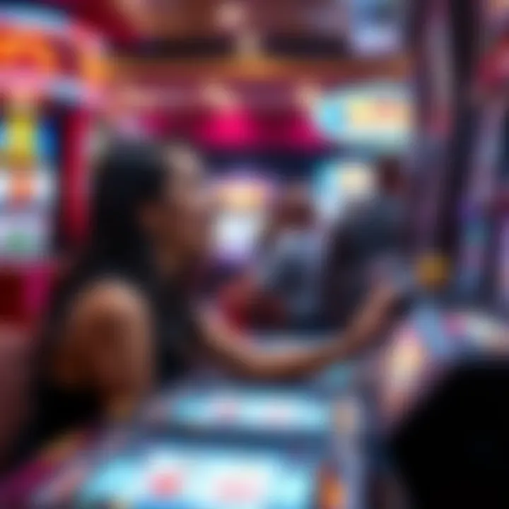 Casual setting of a player enjoying slot gameplay