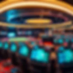 A panoramic view of Lauberge sports betting area