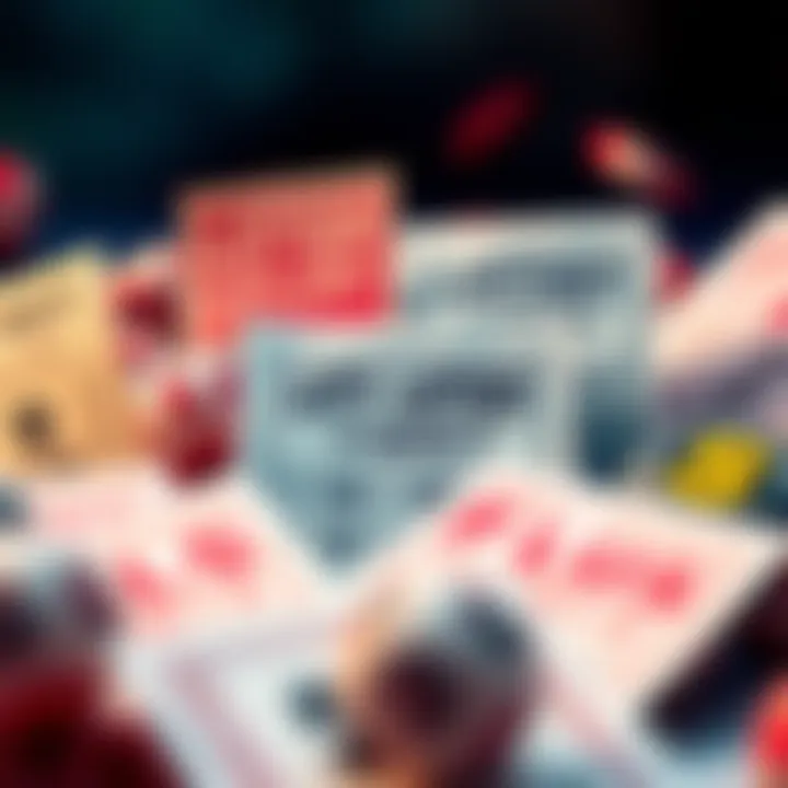 Diverse Lottery Tickets Overview A visual representation of various lottery tickets from different games