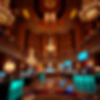 Luxurious Interior of MGM Hotel Lobby Luxurious interior of an MGM hotel lobby filled with exquisite decor