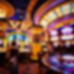 Luxurious Las Vegas casino interior with elegant decor and vibrant lighting