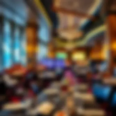 Dining Experience at Majestic Star Casino Luxurious dining area within the casino featuring gourmet food