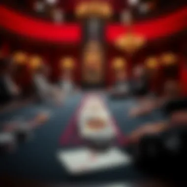 An artistic representation of the history of blackjack from its origins to modern-day variations