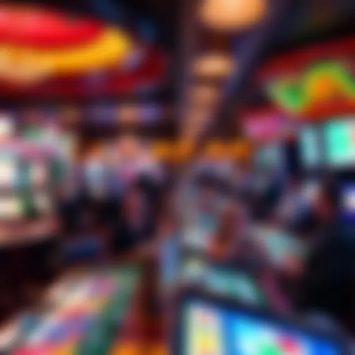 An interior shot of a casino filled with lively gaming tables and enthusiastic players enjoying their time.