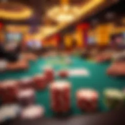 Vibrant poker table at MGM National Harbor showcasing chips and cards