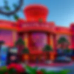 Monarch Casino exterior showcasing its vibrant architecture