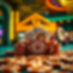 Elegant display of Golden Nugget casino chips and coupons