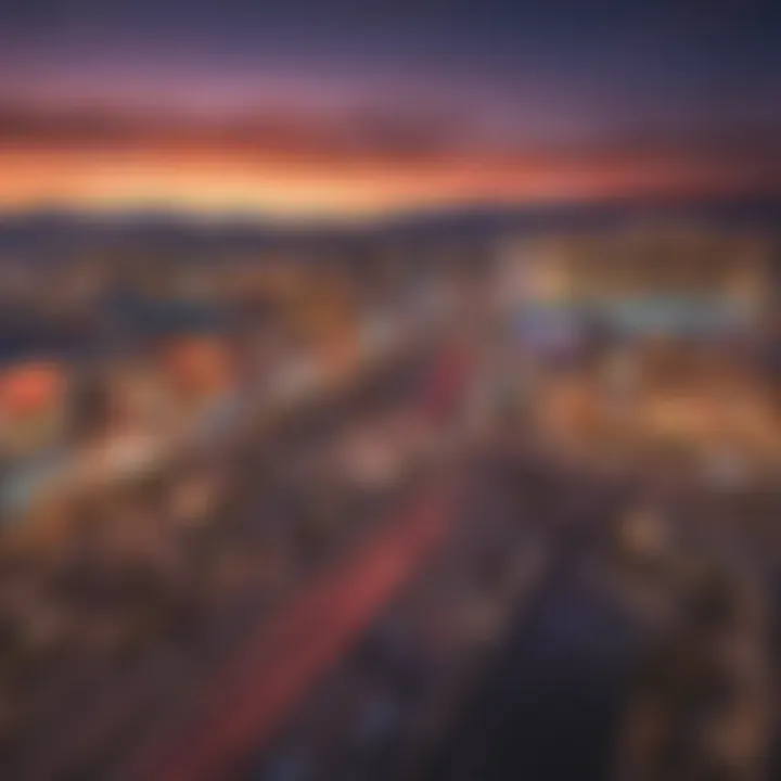 Vibrant Las Vegas Strip at dusk