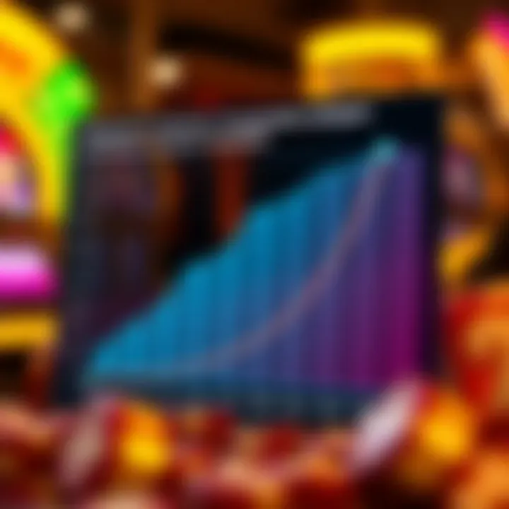 Graph showcasing statistics of jackpot growth