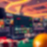 A vibrant illustration of a digital betting platform showcasing various sports and gaming options.