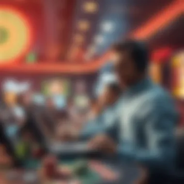 An engaging visual of innovative technology influencing the gambling industry.