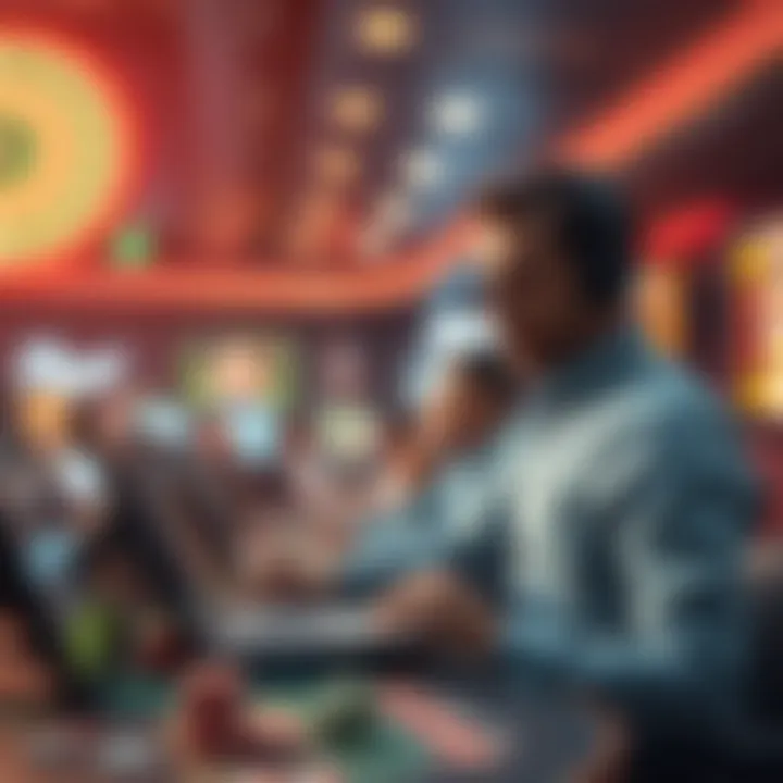 An engaging visual of innovative technology influencing the gambling industry.