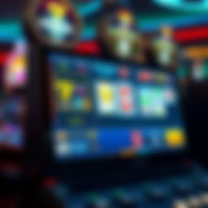 Dynamic gameplay screen showcasing features of video slots