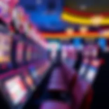 Vibrant Slot Machines at Parx Casino A vibrant slot machine display at Parx Casino