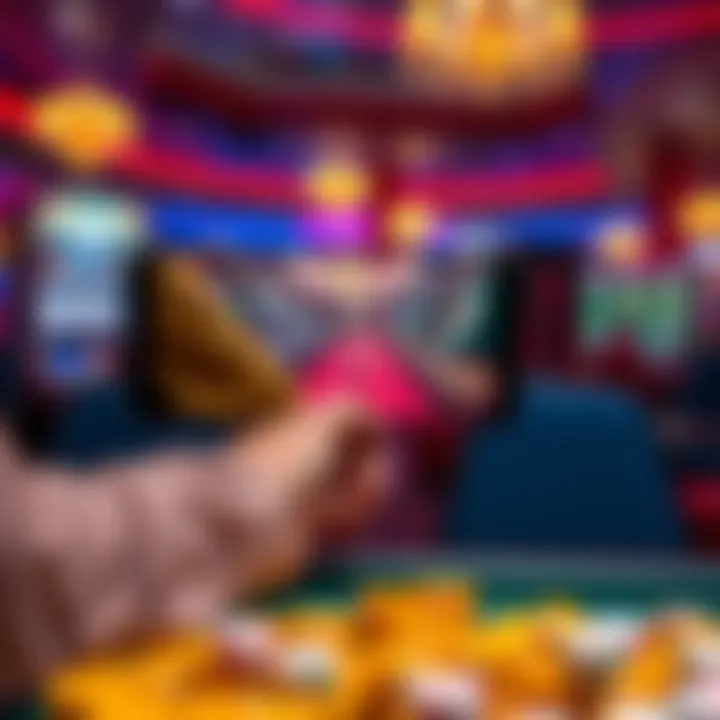 Dynamic graphics showcasing in-app gameplay