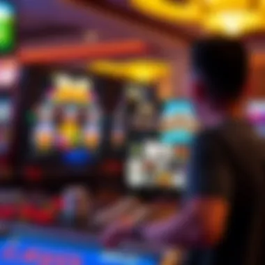 Visual representation of gaming features in the app