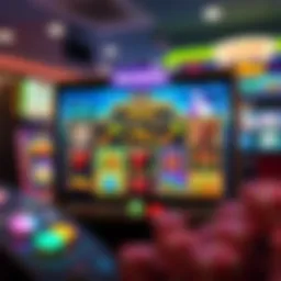 Vibrant online casino slot interface showcasing various themes