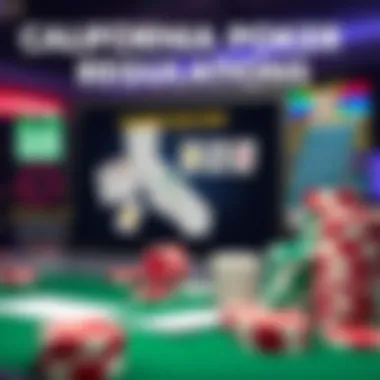 California Online Poker Regulations A detailed infographic showcasing California's online poker regulations