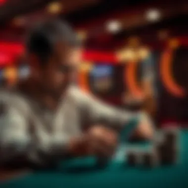 Analyzing Poker Strategies Visual representation of a player analyzing poker strategies