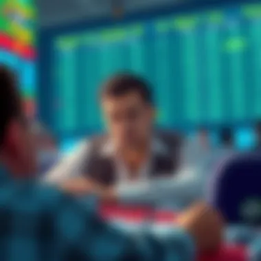 An illustration of a bettor analyzing odds