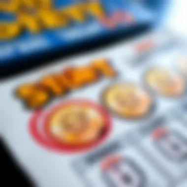 A close-up of a scratch-off ticket revealing winning symbols