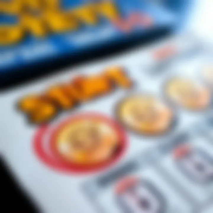 A close-up of a scratch-off ticket revealing winning symbols