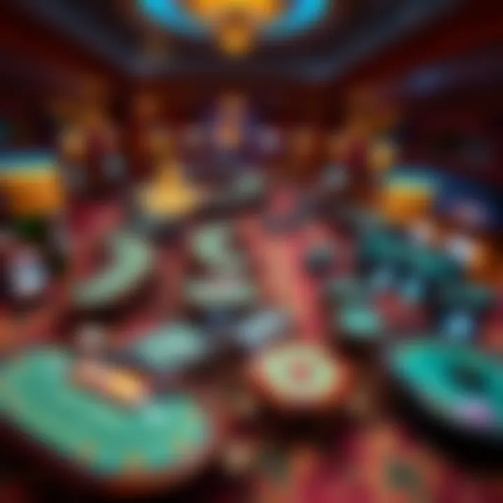 Casino Layout and Strategic Sightlines Detailed layout of a casino showcasing effective sightlines