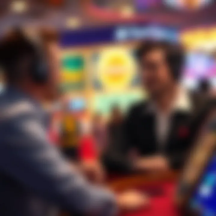 Customer support interaction with players