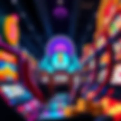 A vibrant graphic showcasing diverse slot games