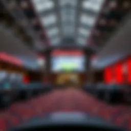 Interior view of State Farm Stadium sportsbook showcasing modern design