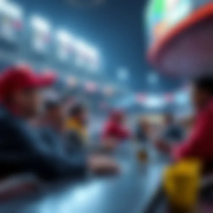 Live Betting Experience at State Farm Stadium Group of sports enthusiasts enjoying a live betting experience