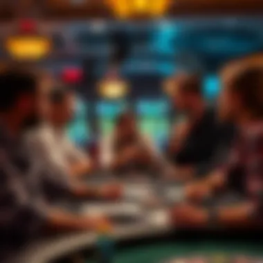 A strategic planning session with a group of friends discussing casino strategies