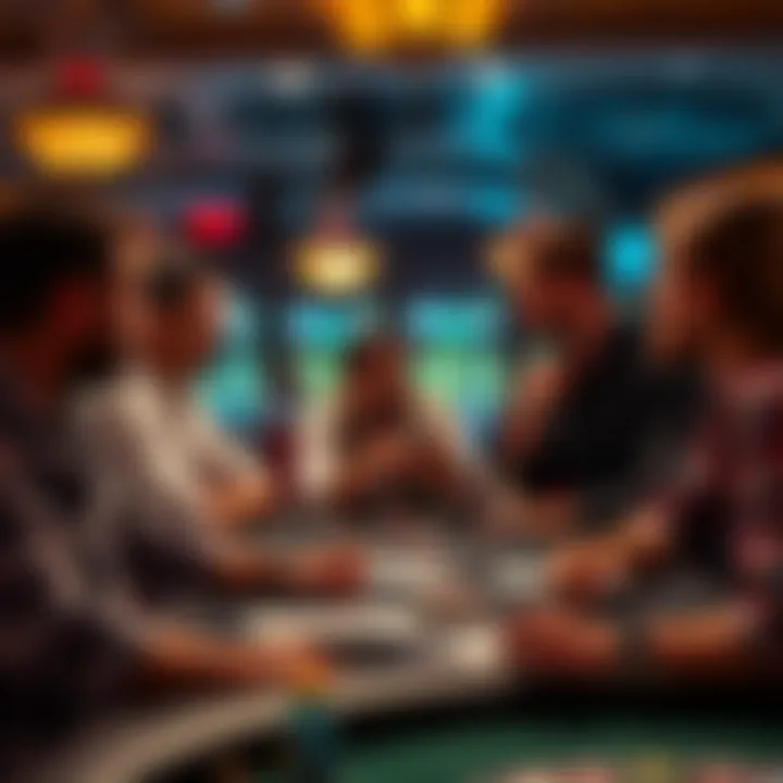 A strategic planning session with a group of friends discussing casino strategies