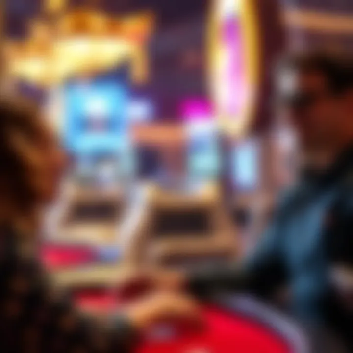 Effective Engagement with Casino Staff Engaging conversation between a player and staff member