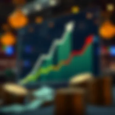 A graph illustrating financial growth over time