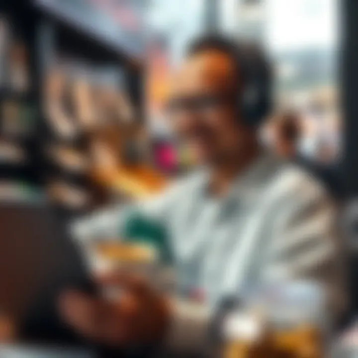 A person selling items online showcasing digital entrepreneurship