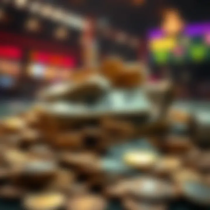 A pile of cash and coins symbolizing wealth accumulation