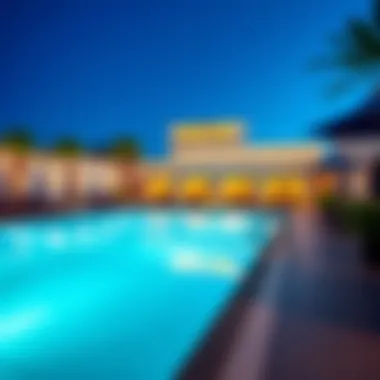 Stunning Outdoor Pool Area at MGM Hotel A stunning outdoor pool area at one of MGM's luxury hotels