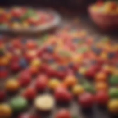 Fruits and Candies in Sweet Bonanza Showcase of colorful fruits and candies featured in Sweet Bonanza