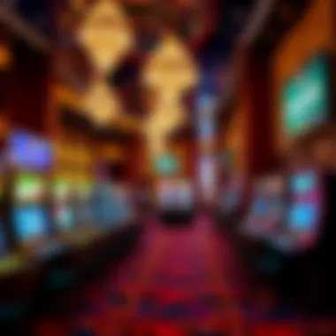 Luxurious interior of the casino floor with vibrant gaming options