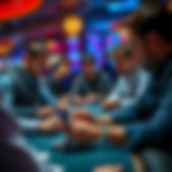 Players engaging in mobile poker strategy