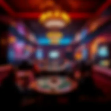 Immersive Ambiance of The Lodge Poker Lounge An immersive ambiance shot of the lounge area filled with engaged players