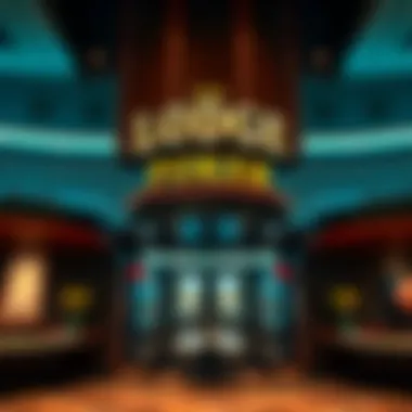 The Welcoming Entrance of The Lodge Poker The Lodge Poker's welcoming entrance with decorative elements