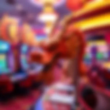 The Lucky Dragon in Casino Culture Illustration of a vibrant casino scene featuring Lucky Dragon motifs