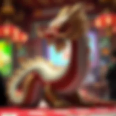 Luck and Chance: The Lucky Dragon's Influence Abstract concept of luck and chance in gambling with Lucky Dragon imagery