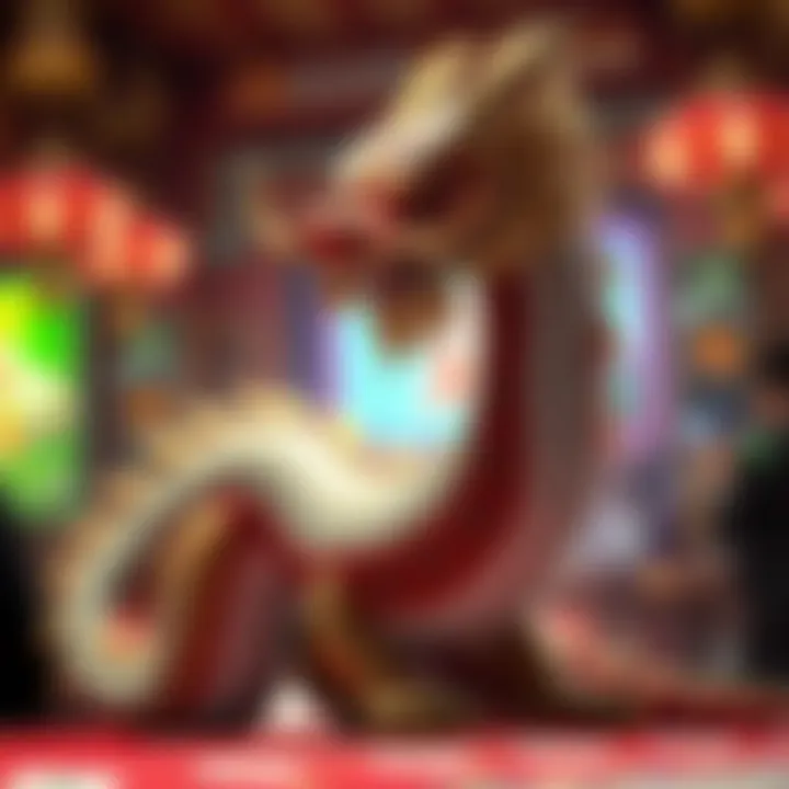 Luck and Chance: The Lucky Dragon's Influence Abstract concept of luck and chance in gambling with Lucky Dragon imagery